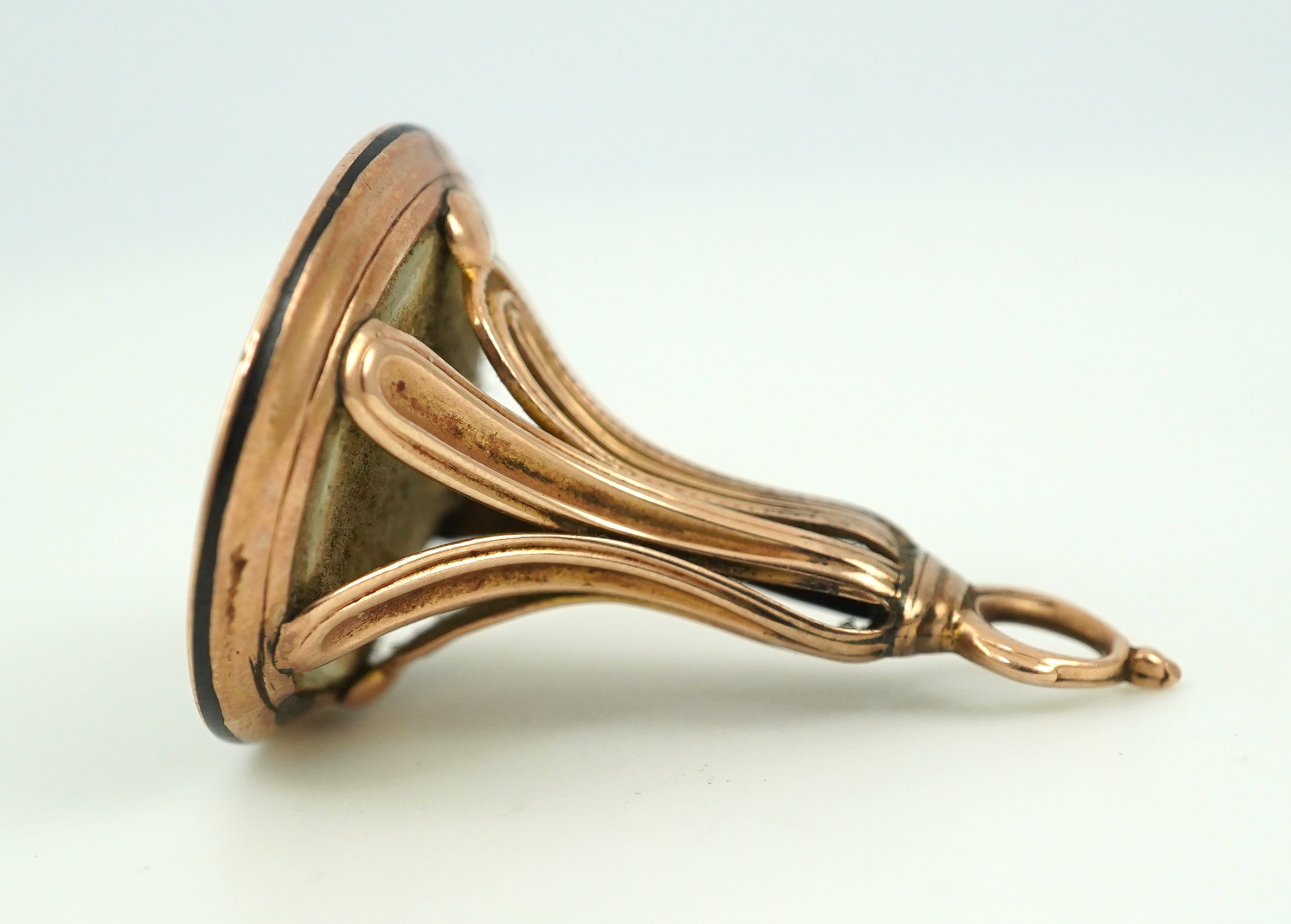 A Georgian chalcedony intaglio fob seal, circa 1800